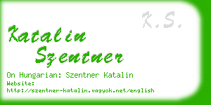 katalin szentner business card